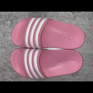 Pink Adidas Slides